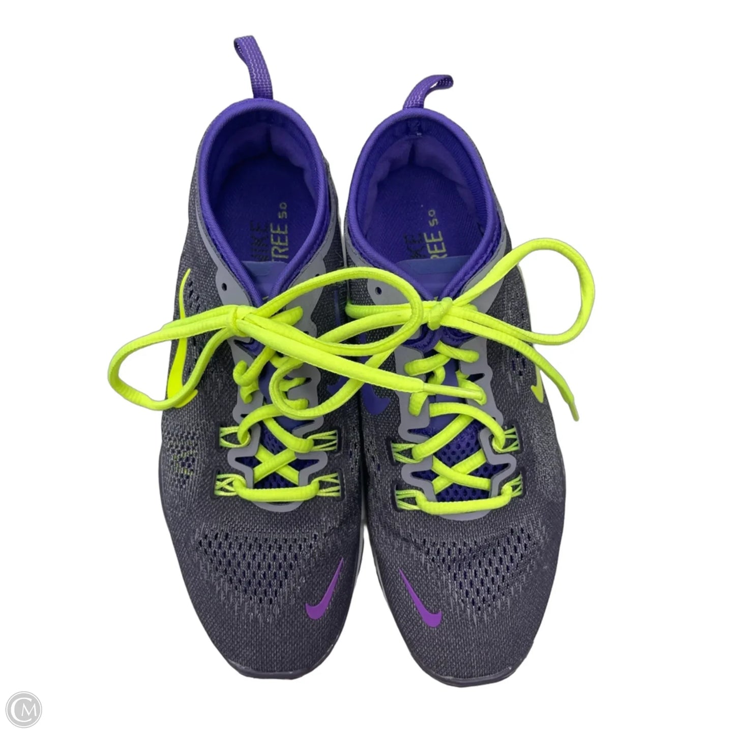 Shoes Athletic By Nike In Purple & Yellow, Size: 7.5