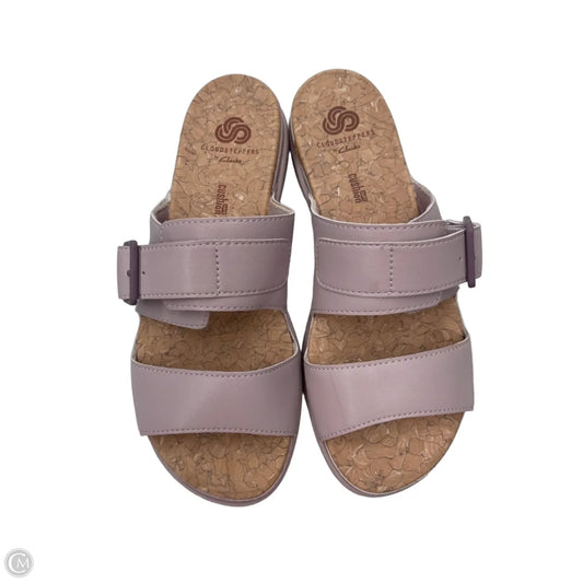 Sandals Flats By Clarks In Purple, Size: 7