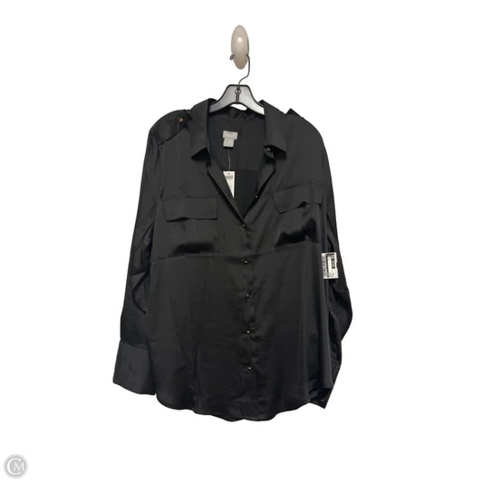 Top Long Sleeve By Chicos In Black, Size: Xl