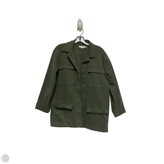 Jacket Denim By Good American In Green Denim, Size: Xs