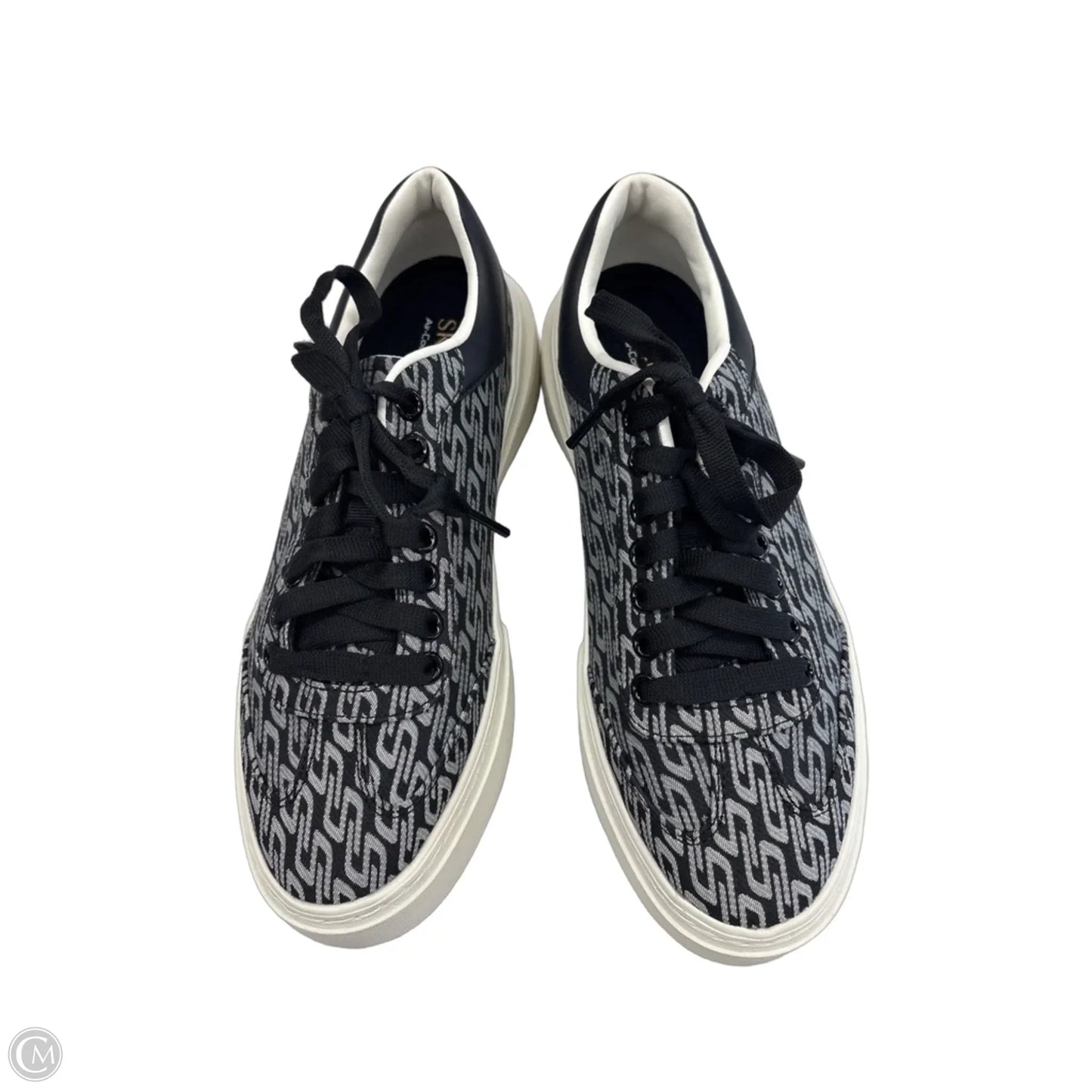 Shoes Sneakers By Skechers In Black & Grey, Size: 9
