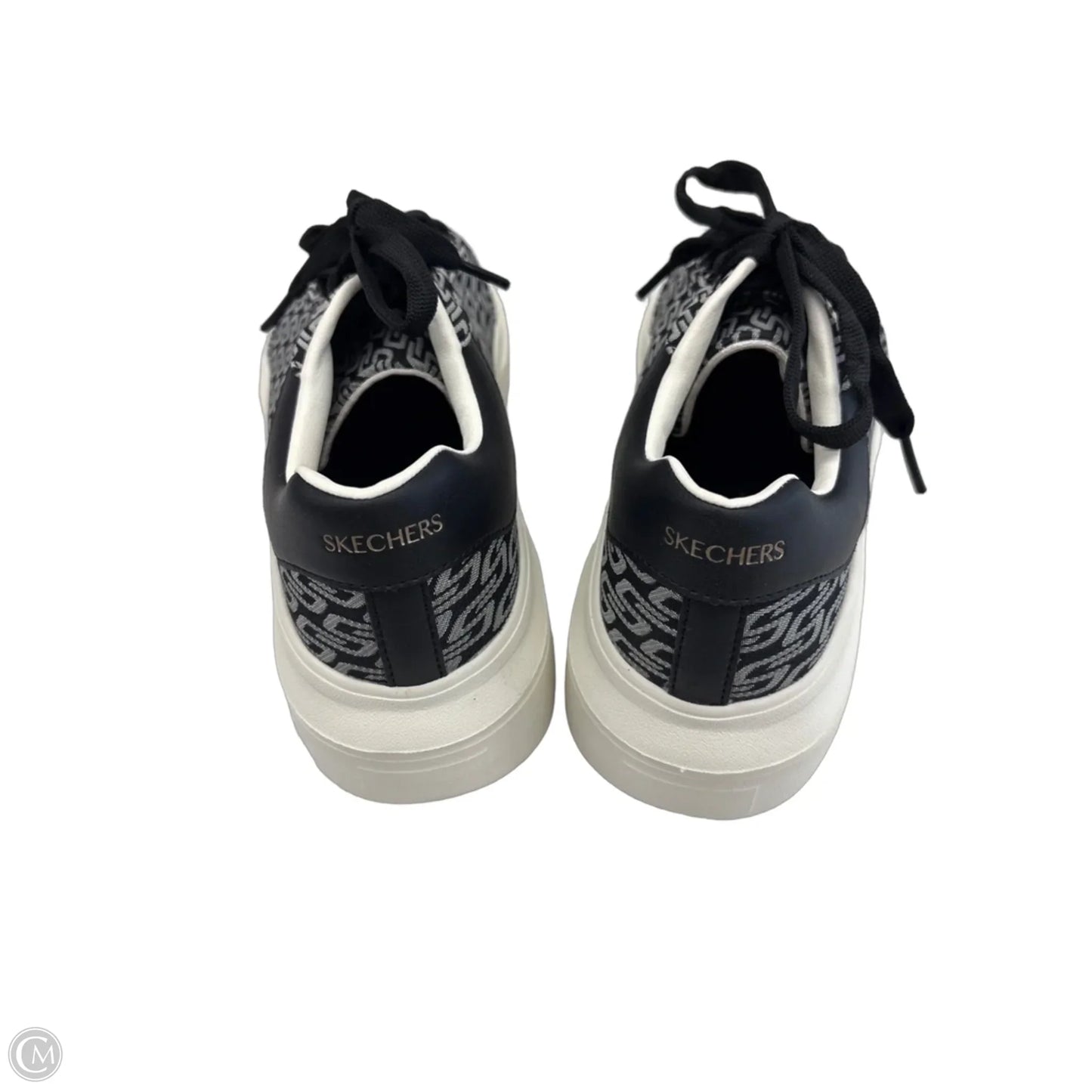Shoes Sneakers By Skechers In Black & Grey, Size: 9