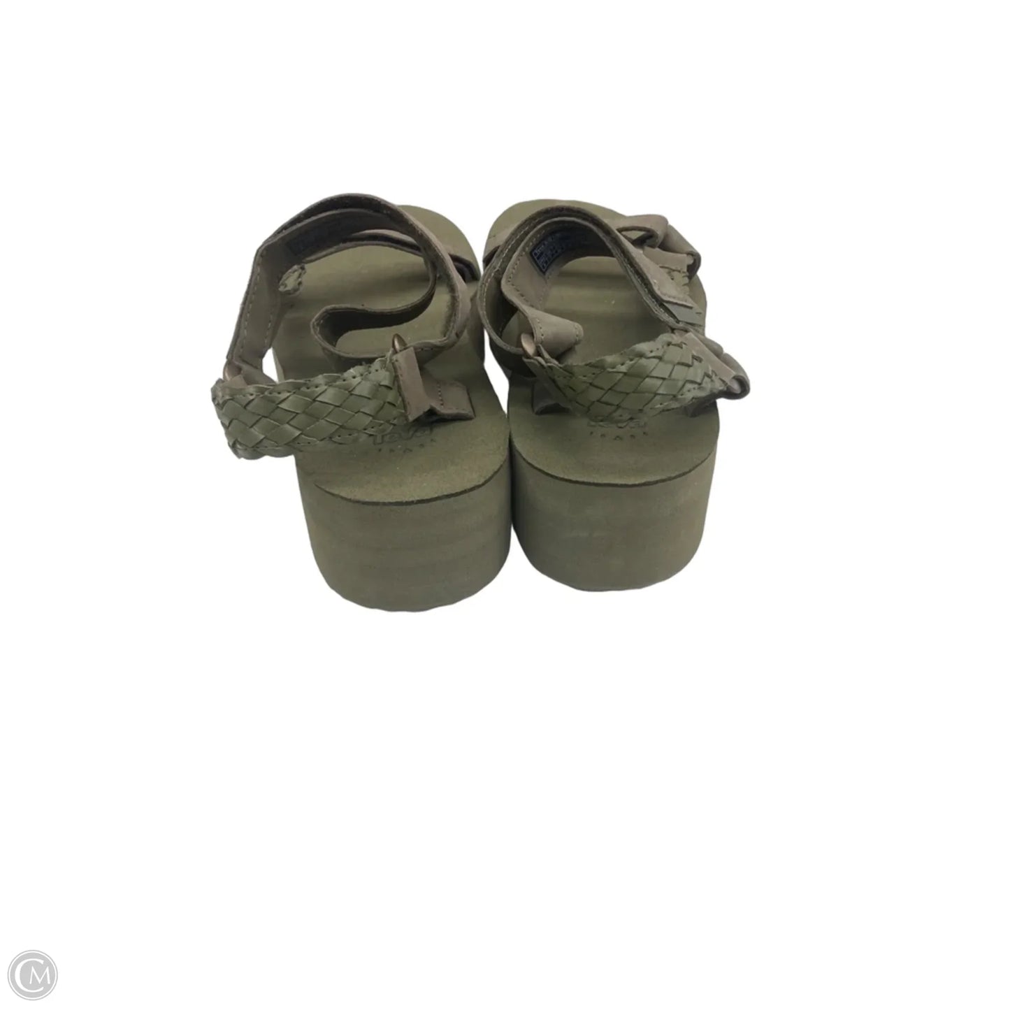 Sandals Heels Platform By Teva In Green, Size: 9