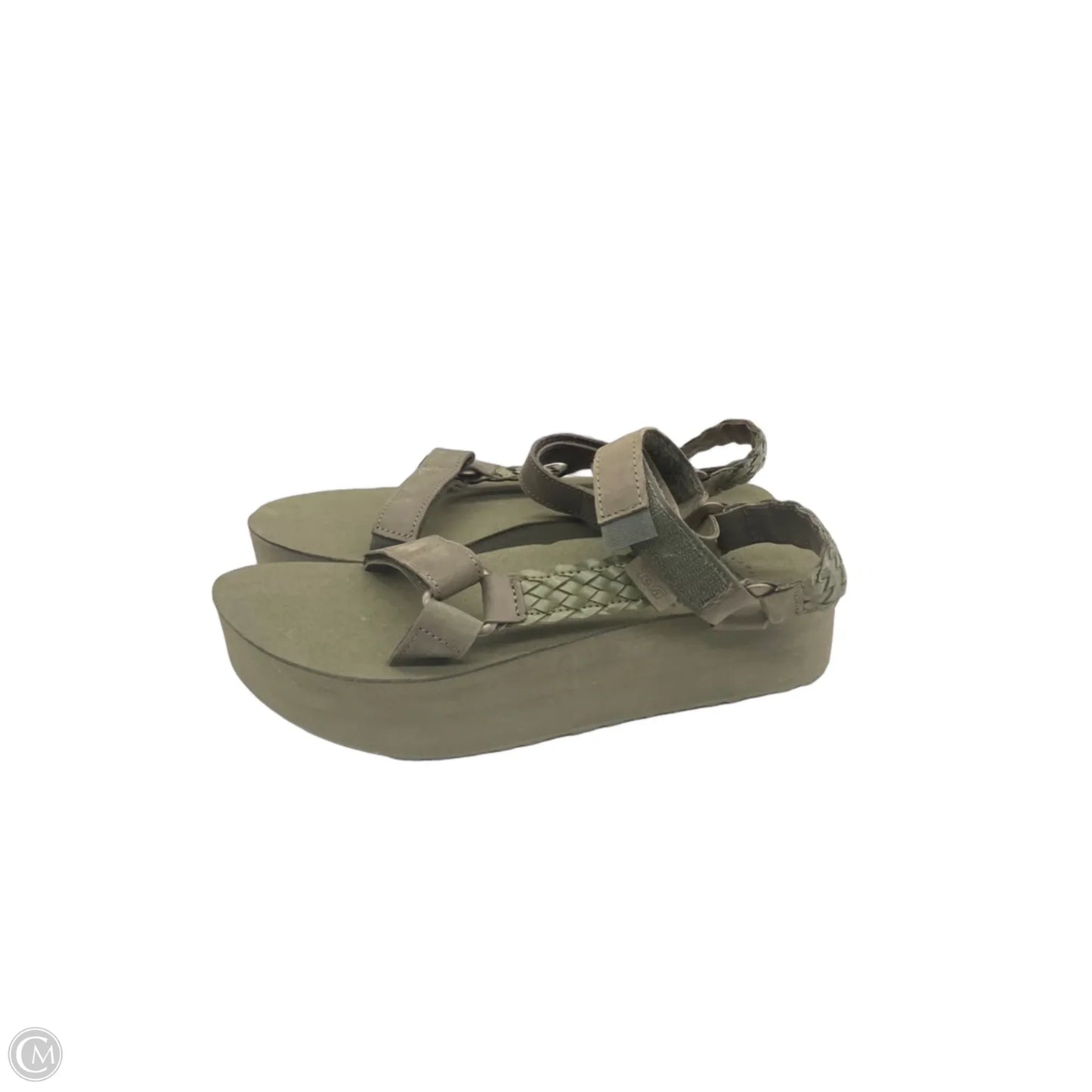 Sandals Heels Platform By Teva In Green, Size: 9