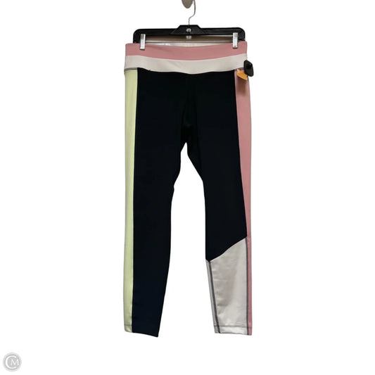 Athletic Leggings By Nike Apparel In Black & Pink, Size: L