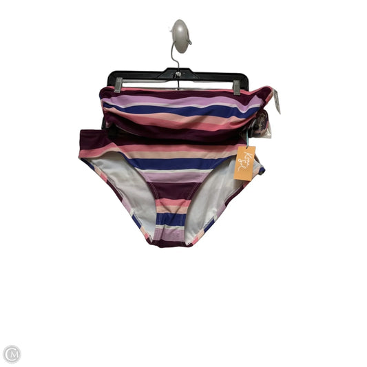 Swimsuit 2pc By Kona Sol In Striped Pattern, Size: Xl