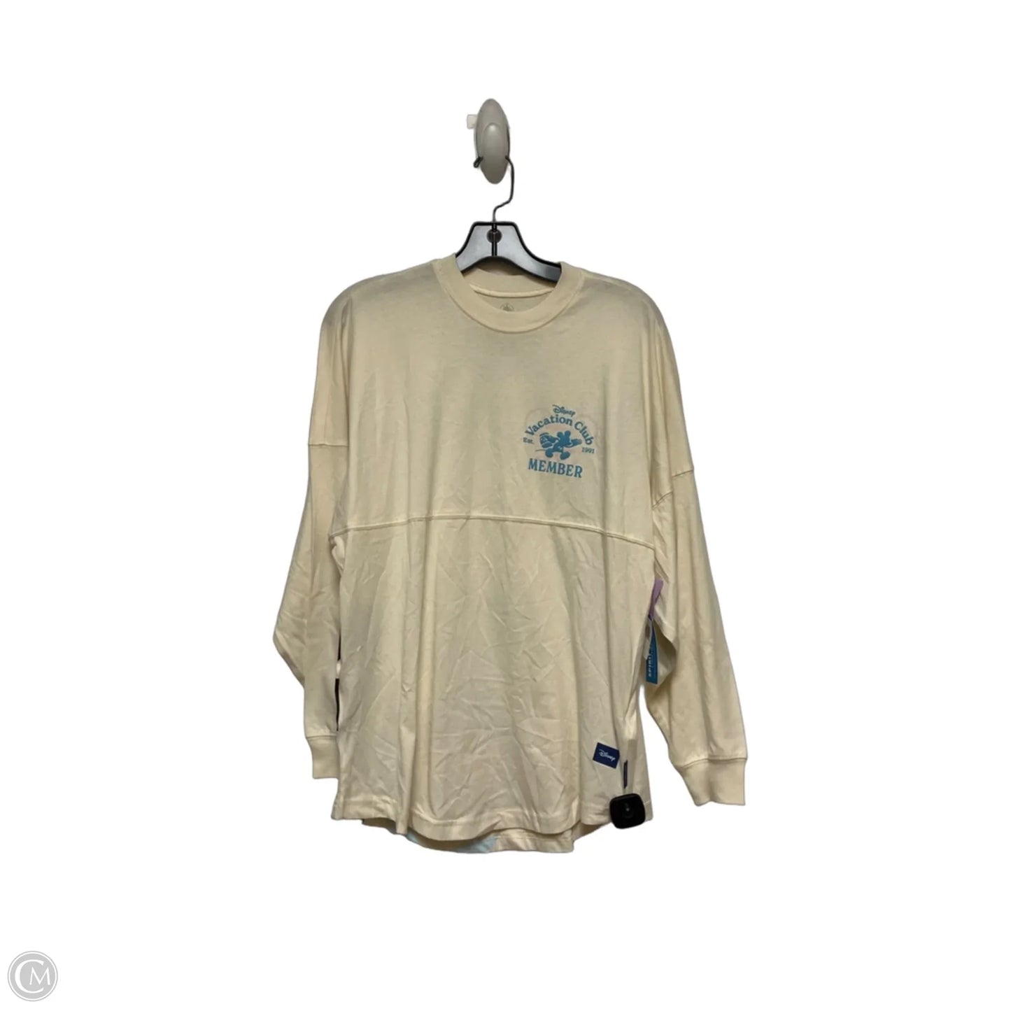 Top Long Sleeve By Disney Store In Blue & Cream, Size: S