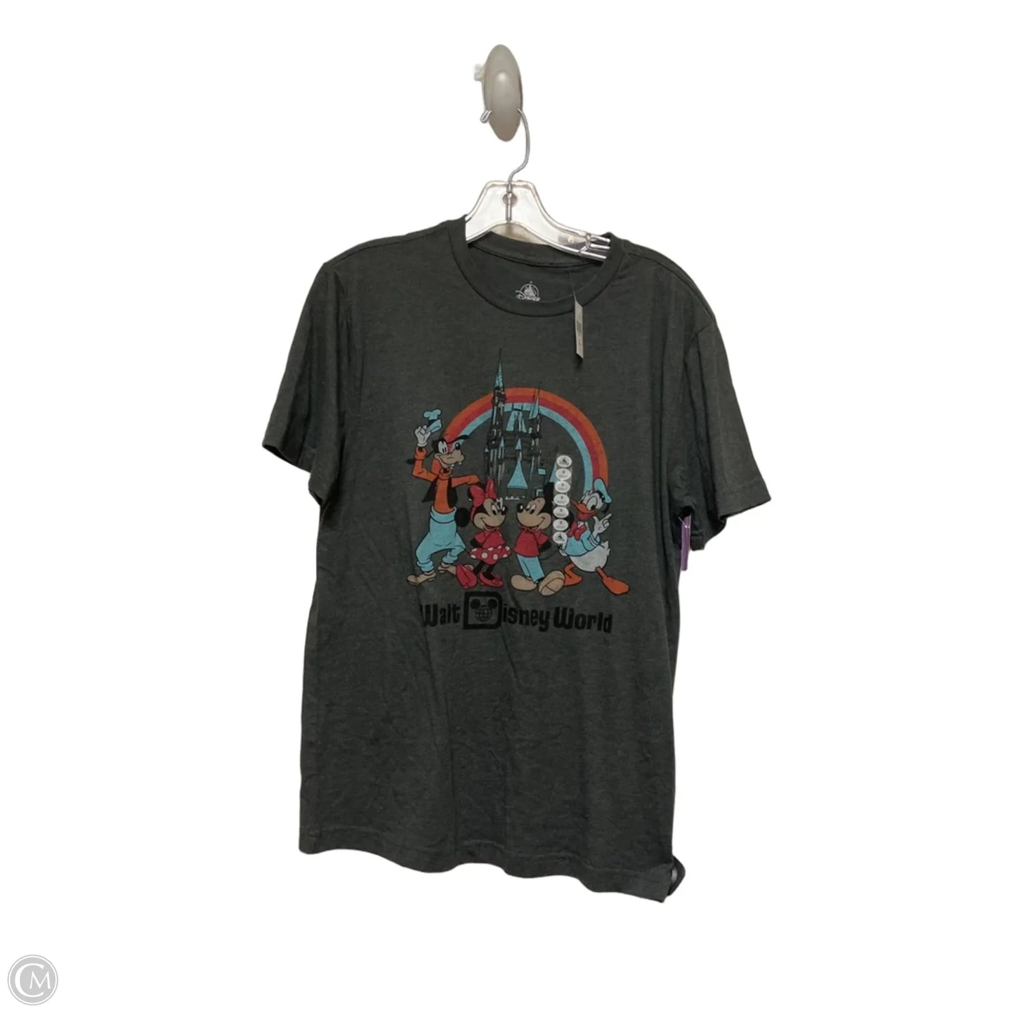 Top Short Sleeve Basic By Disney Store In Grey, Size: S