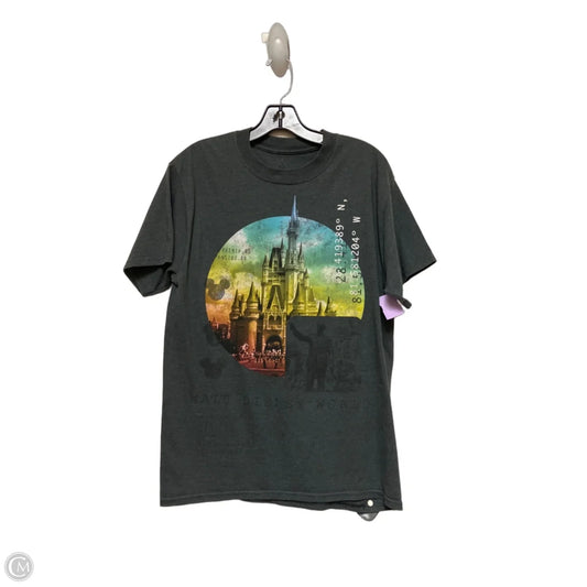 Top Short Sleeve Basic By Disney Store In Grey, Size: M