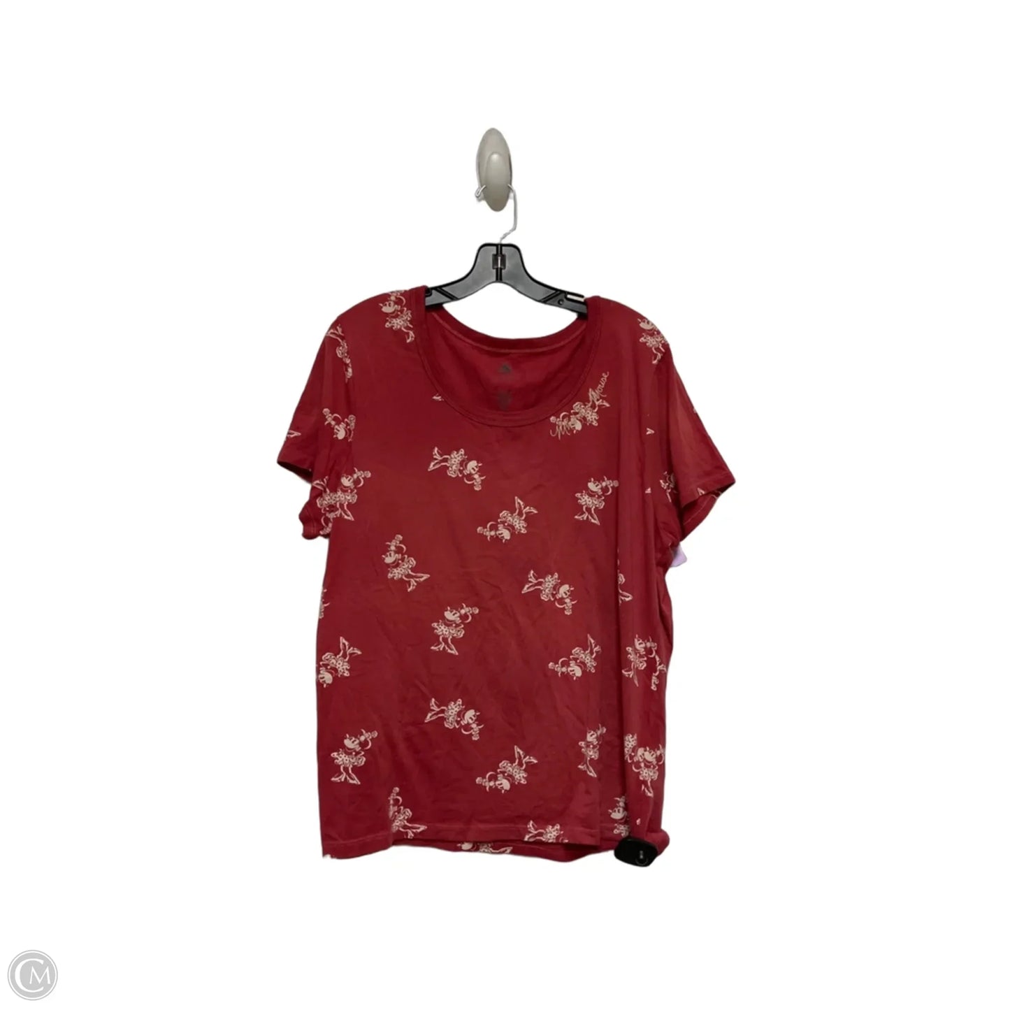 Top Short Sleeve Basic By Disney Store In Cream & Red, Size: 10