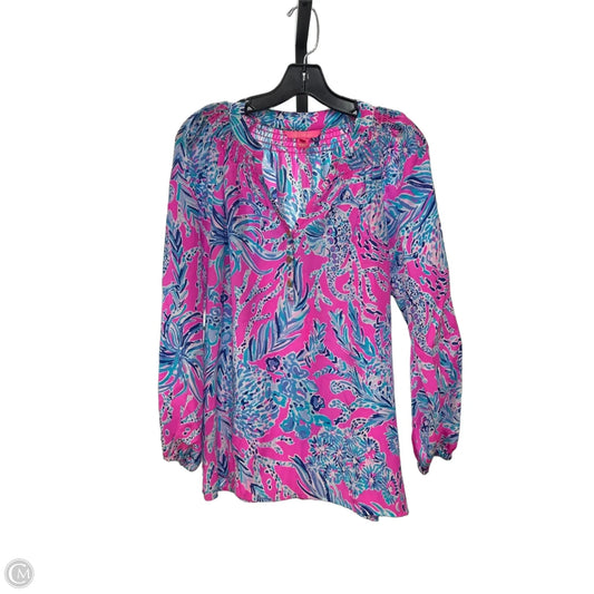 Top Long Sleeve Designer By Lilly Pulitzer In Nautical Print, Size: S
