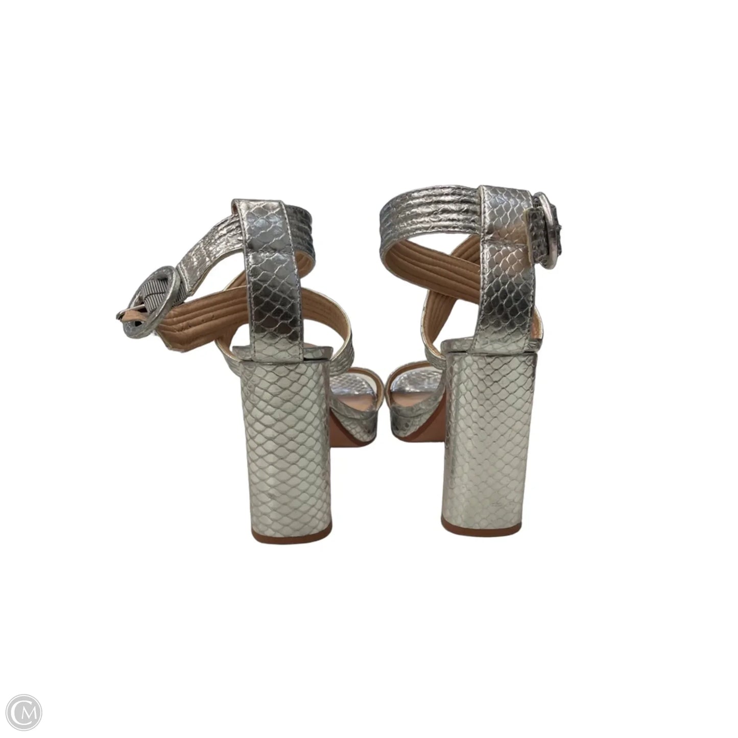 Sandals Heels Block By Antonio Melani In Silver, Size: 6.5
