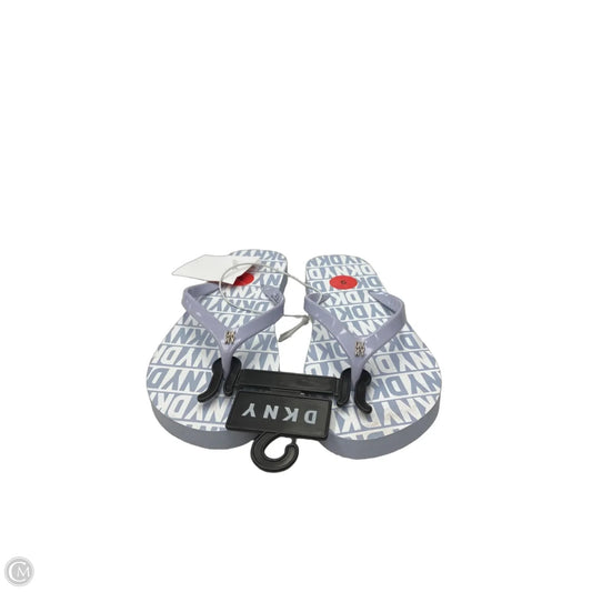 Sandals Flip Flops By Dkny In Blue & White, Size: 6
