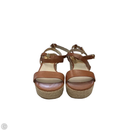 Sandals Heels Wedge By Michael By Michael Kors In Tan, Size: 10