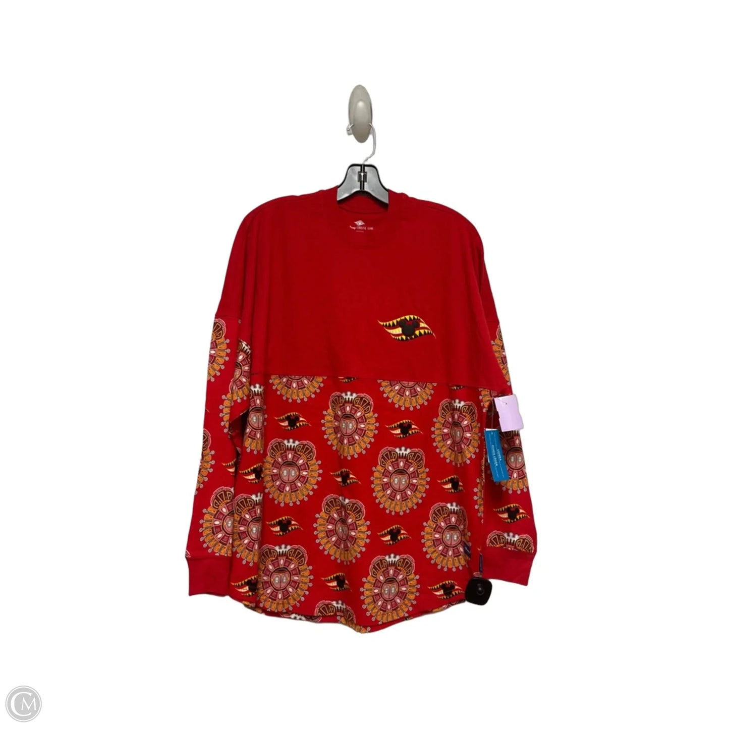 Top Long Sleeve By Disney Store In Red & White, Size: M