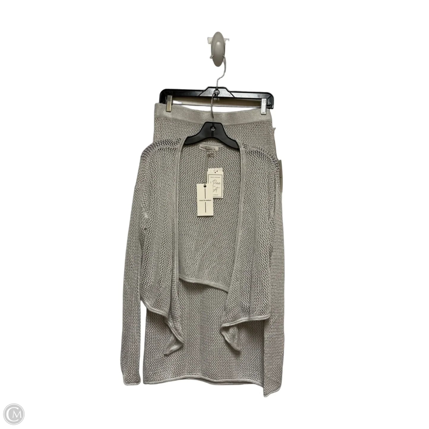 Skirt Set 2pc By Moon And Madison In Silver, Size: L