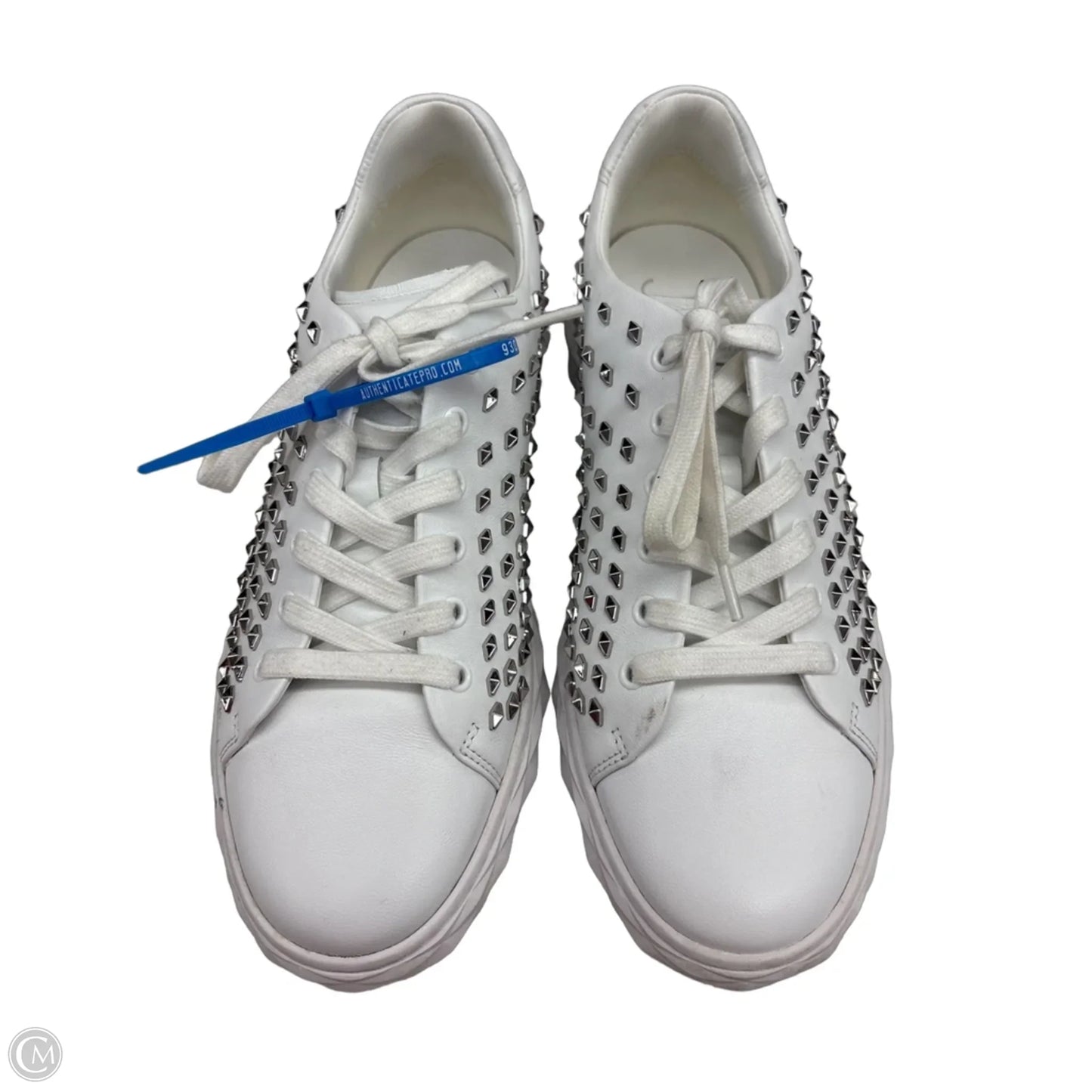 Shoes Luxury Designer By Jimmy Choo In Silver & White, Size: 11