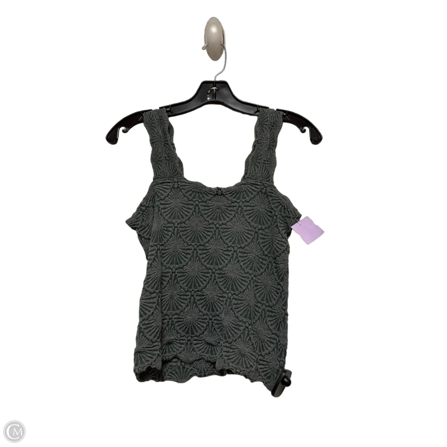 Top Sleeveless By Aura In Green, Size: L