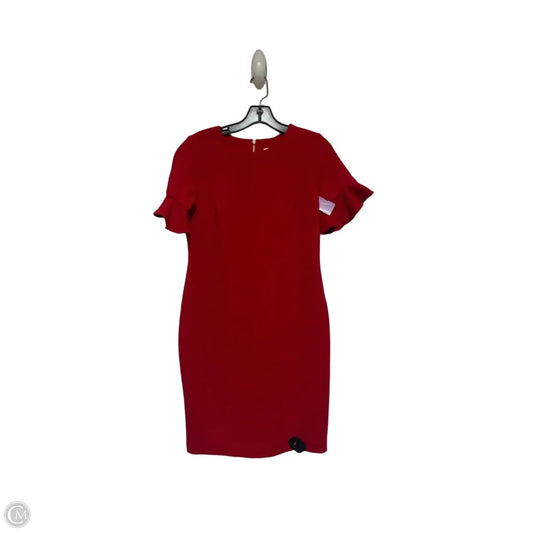 Dress Casual Short By Calvin Klein In Red, Size: 8p