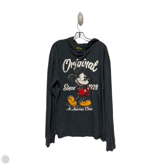Top Long Sleeve By Disney In Grey, Size: Xl