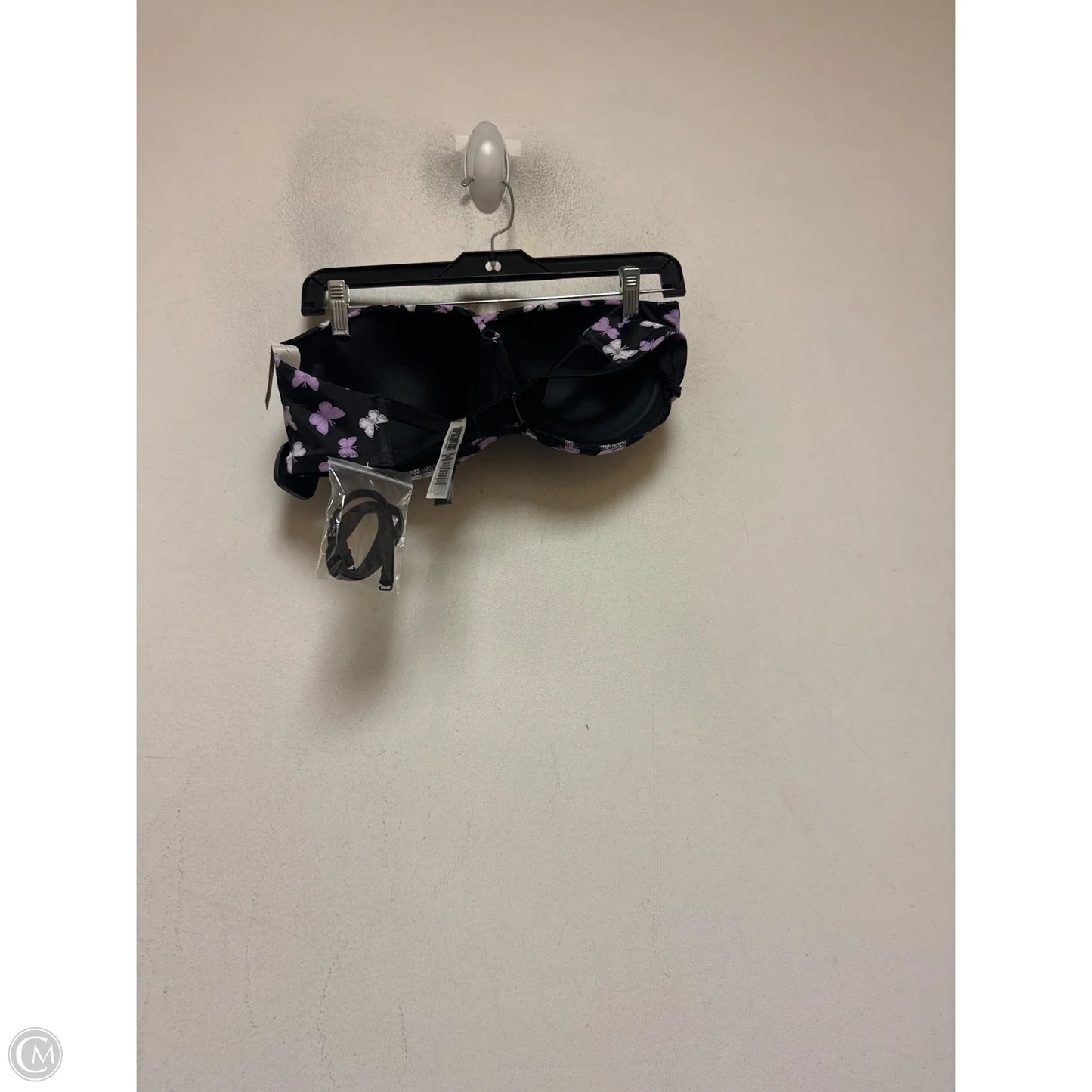 Swimsuit 2pc By Pink In Black & Purple, Size: Xxl