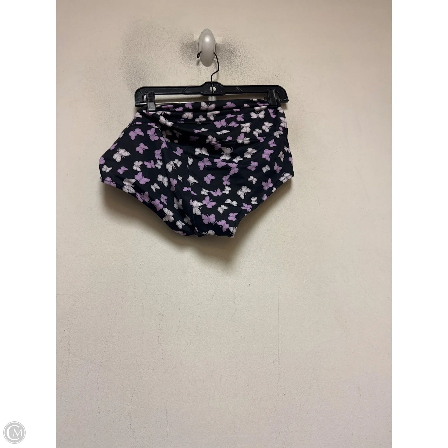 Swimsuit 2pc By Pink In Black & Purple, Size: Xxl