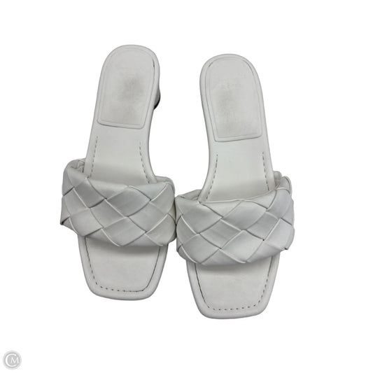 Sandals Heels Block By Abercrombie And Fitch In White, Size: 7.5
