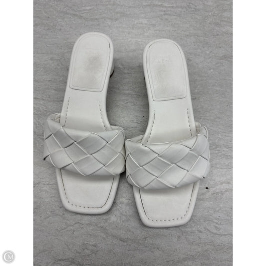 Sandals Heels Block By Abercrombie And Fitch In White, Size: 7.5