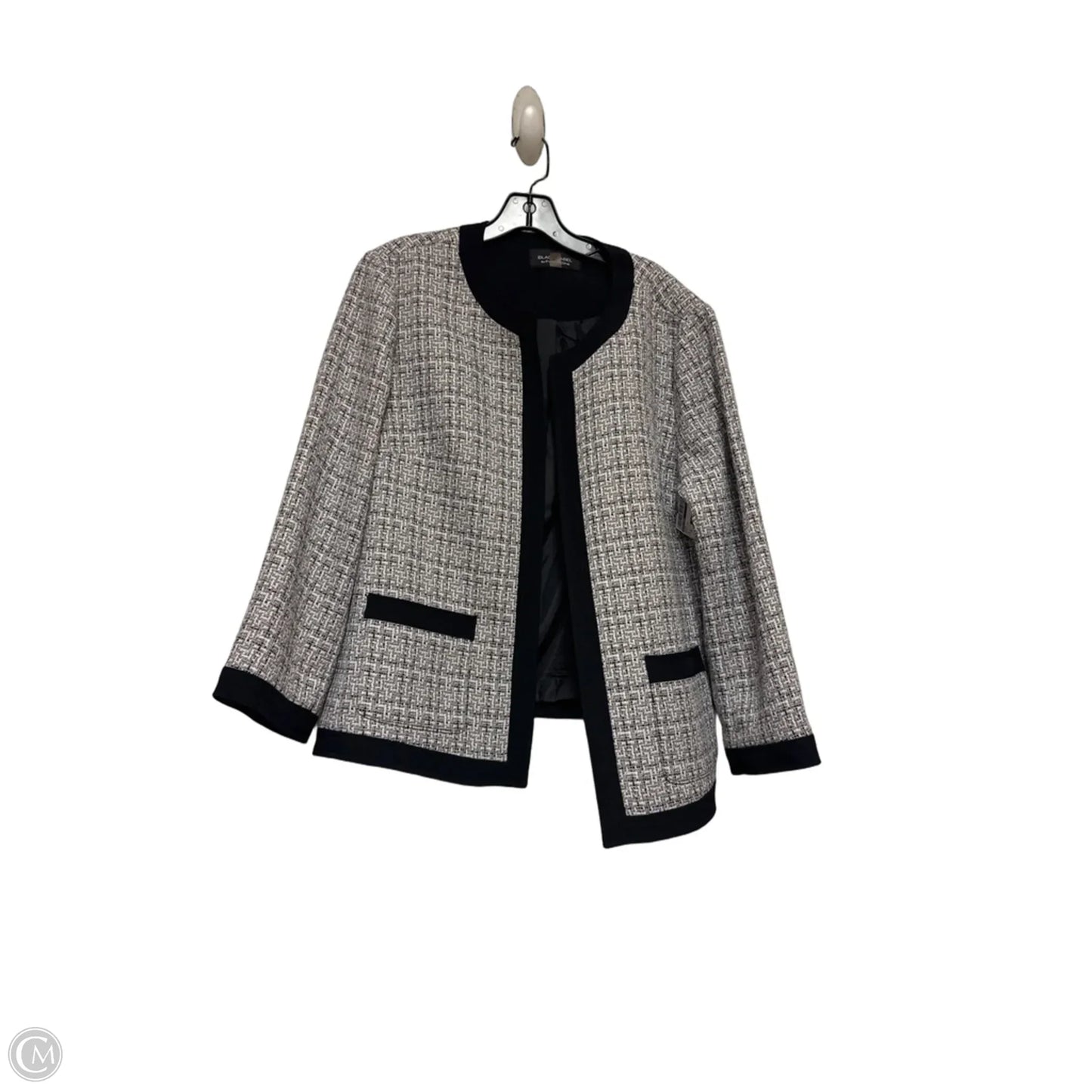 Blazer By Black Label In Black & Grey, Size: 16