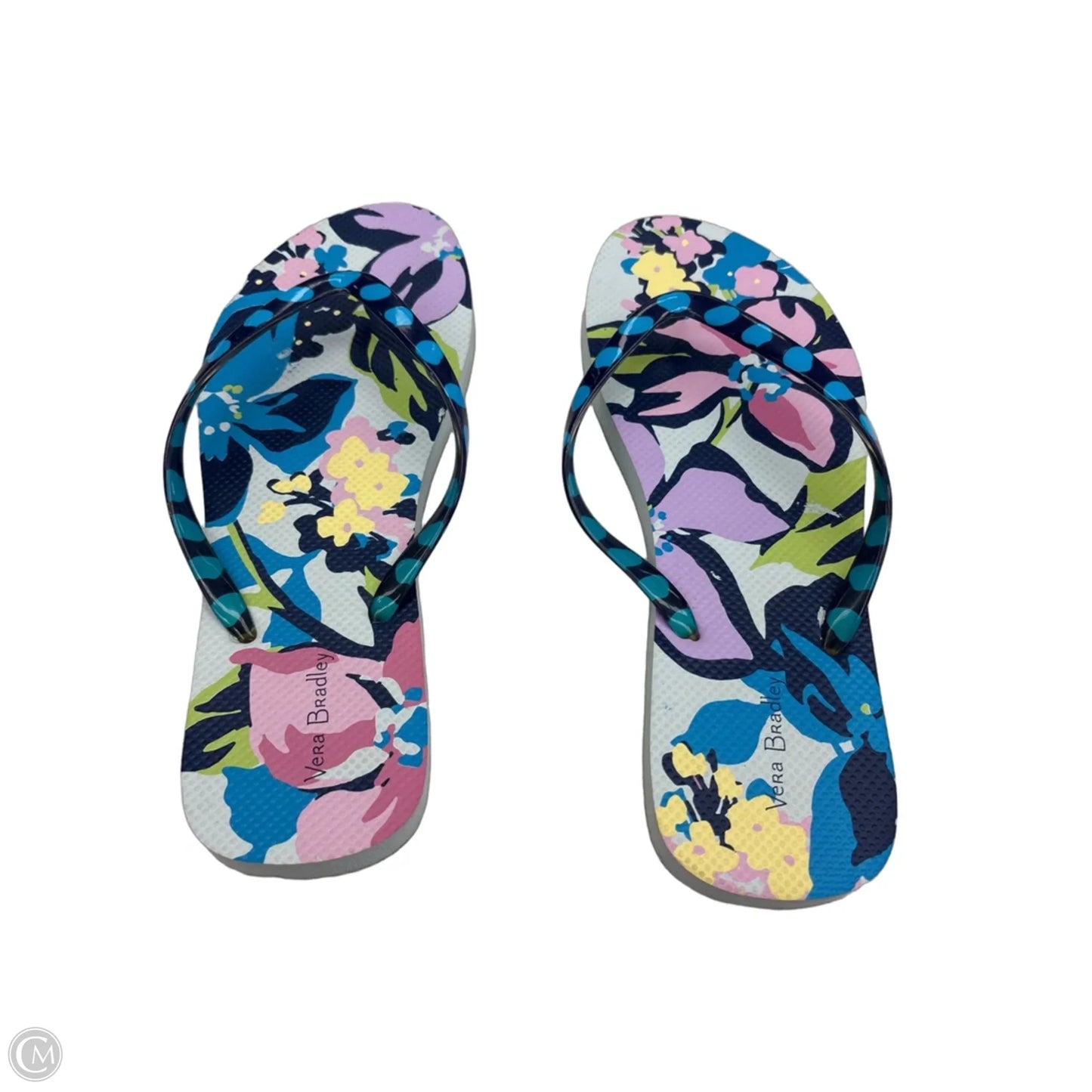 Sandals Flip Flops By Vera Bradley In Floral Print, Size: 9.5