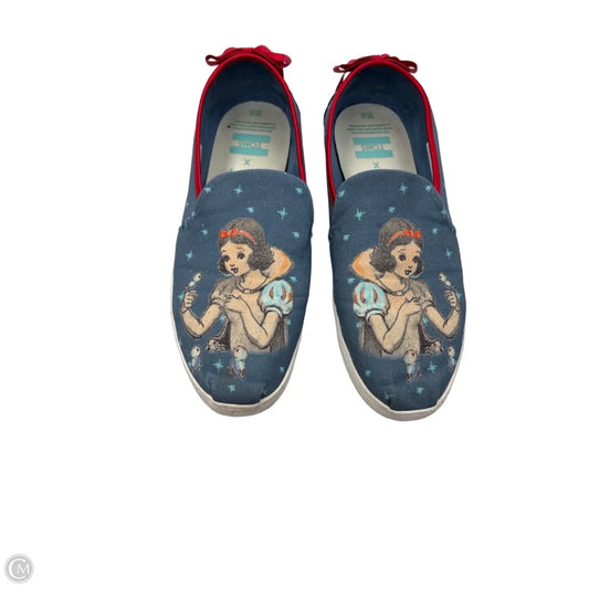 Shoes Flats By Toms In Blue & Red, Size: 10