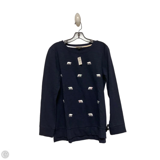 Top Long Sleeve By Talbots In Navy, Size: M