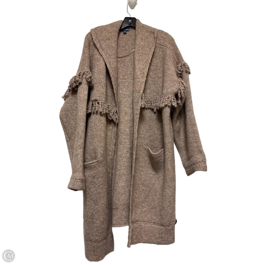 Sweater Cardigan By Democracy In Brown & Grey, Size: 2x