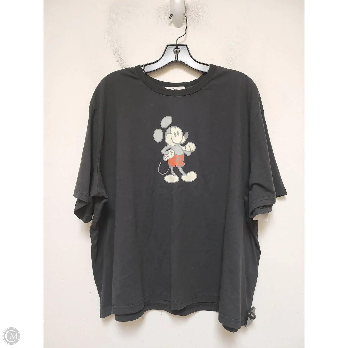 Top Short Sleeve Basic By Disney Store In Grey, Size: 2x