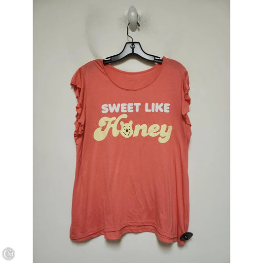 Top Sleeveless Basic By Disney Store In Coral, Size: Xl