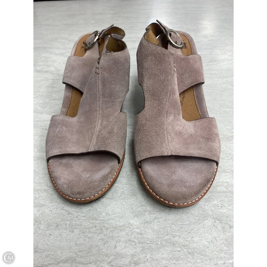 Sandals Heels Block By Sofft In Purple, Size: 11