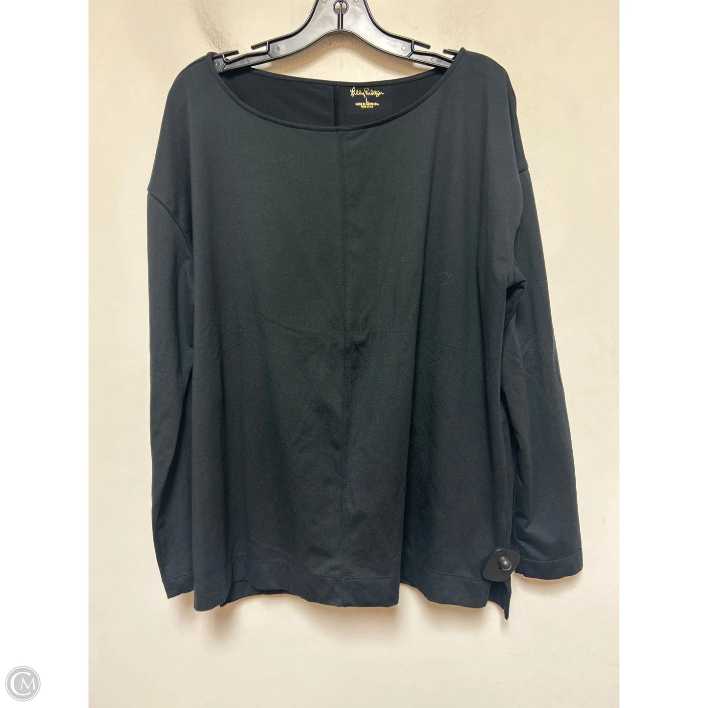 Top Long Sleeve Designer By Lilly Pulitzer In Black, Size: L