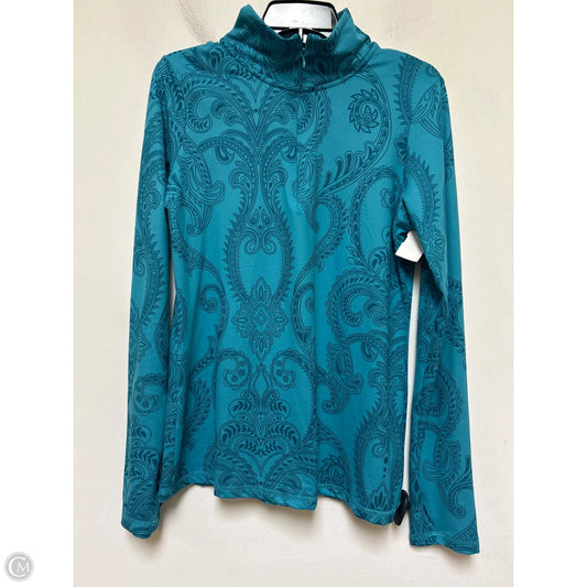 Athletic Top Long Sleeve Crewneck By Eddie Bauer In Blue, Size: L