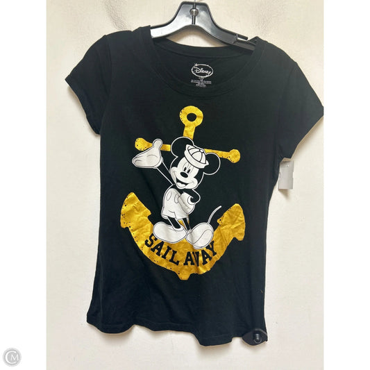 Top Short Sleeve Basic By Disney Store In Black & Gold, Size: L