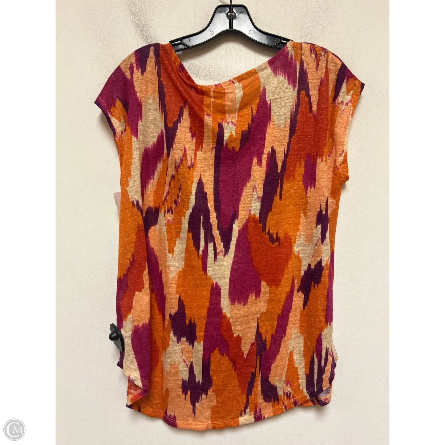 Top Short Sleeve By Joie In Orange & Purple, Size: M