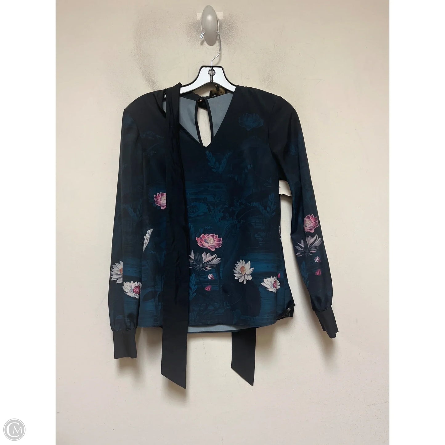 Top Long Sleeve By Ted Baker In Navy, Size: Xs