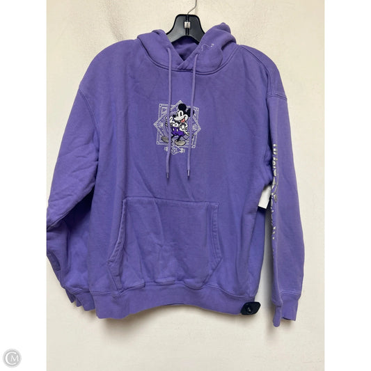 Sweatshirt Hoodie By Disney Store In Purple, Size: M
