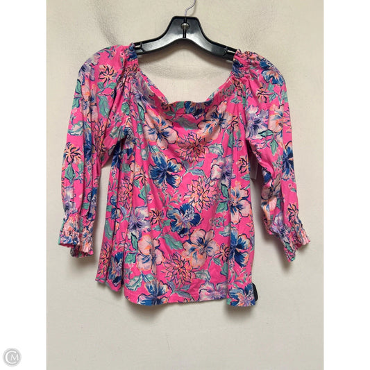 Top Long Sleeve Designer By Lilly Pulitzer In Pink, Size: S