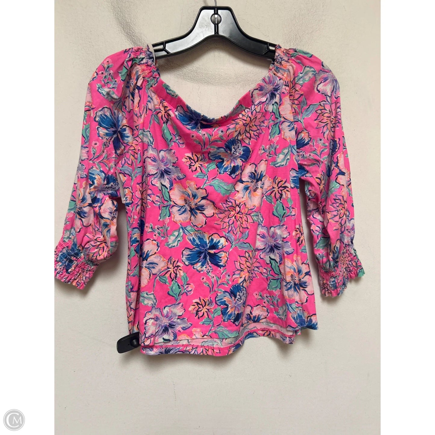 Top Long Sleeve Designer By Lilly Pulitzer In Pink, Size: S