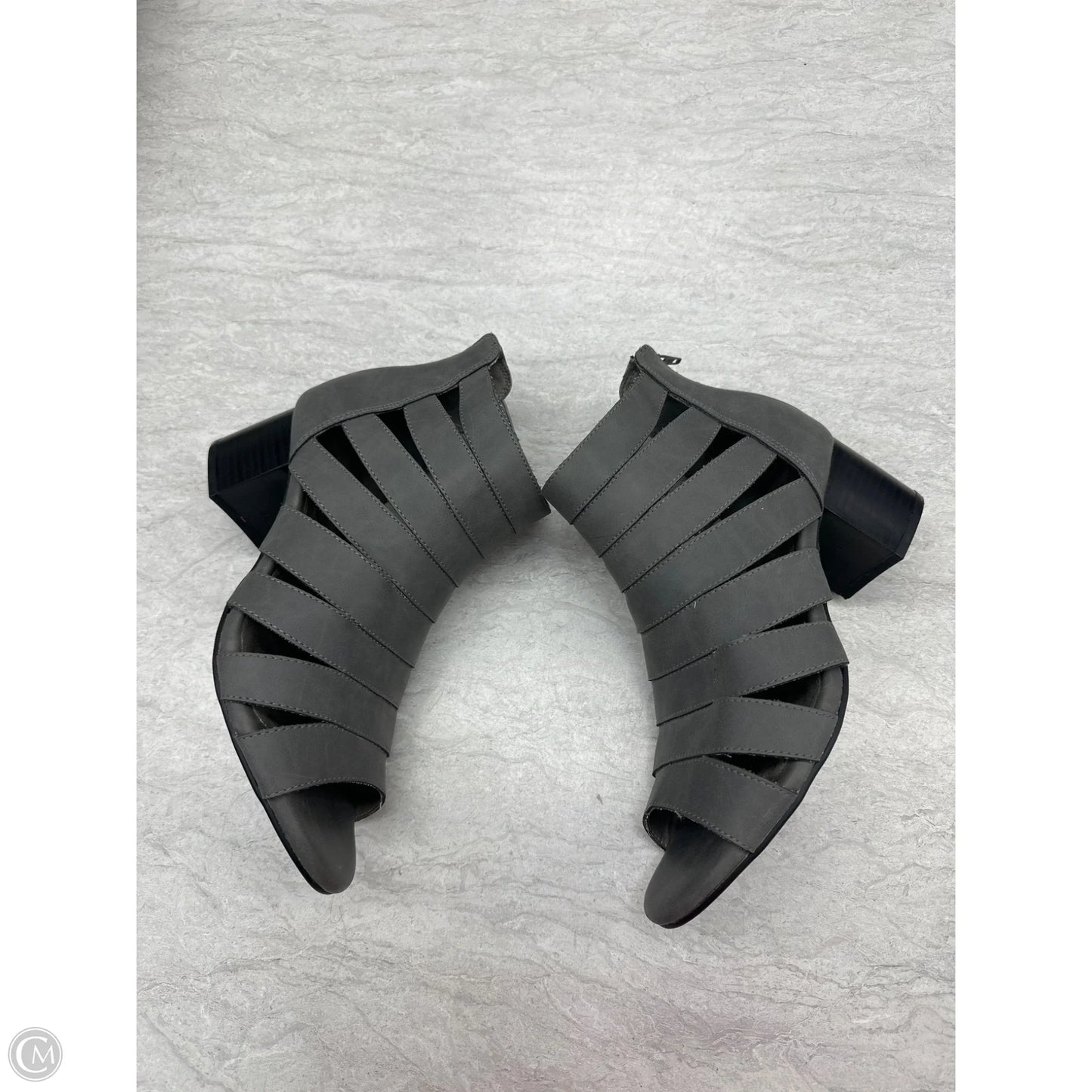 Boots Ankle Heels By Aerosoles In Grey, Size: 8