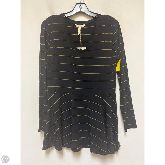 Top Long Sleeve By Matilda Jane In Black & Gold, Size: S