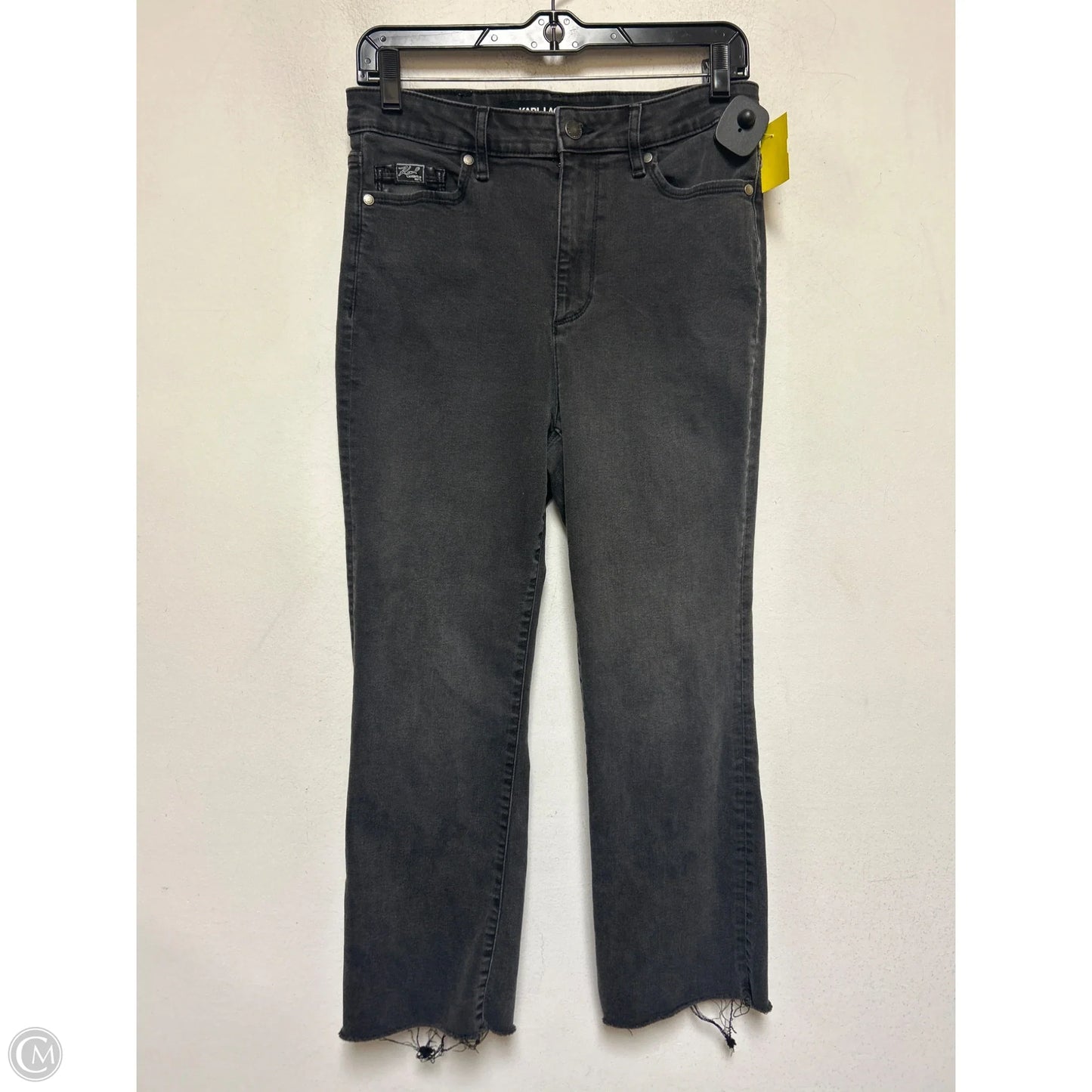 Jeans Designer By Karl Lagerfeld In Grey Denim, Size: 8