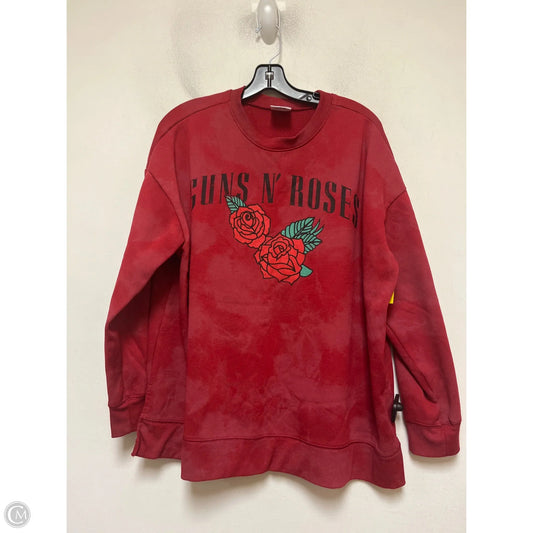 Sweatshirt Crewneck By Clothes Mentor In Red, Size: 1x