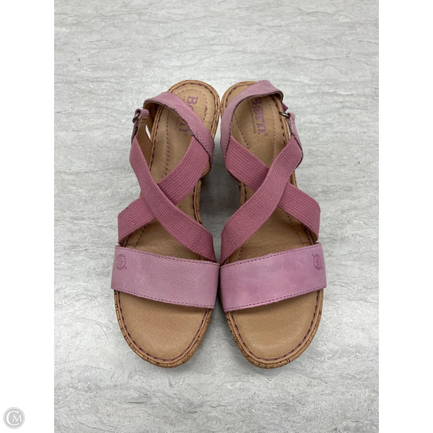 Sandals Heels Wedge By Born In Pink, Size: 7