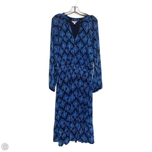 Dress Casual Midi By Terra & Sky In Blue, Size: 1x